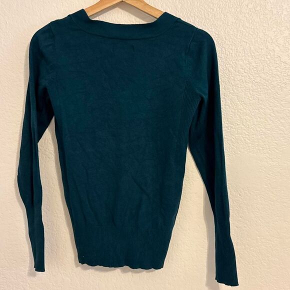 Attention Women's Blue and Green Sweater small - Picture 3 of 5